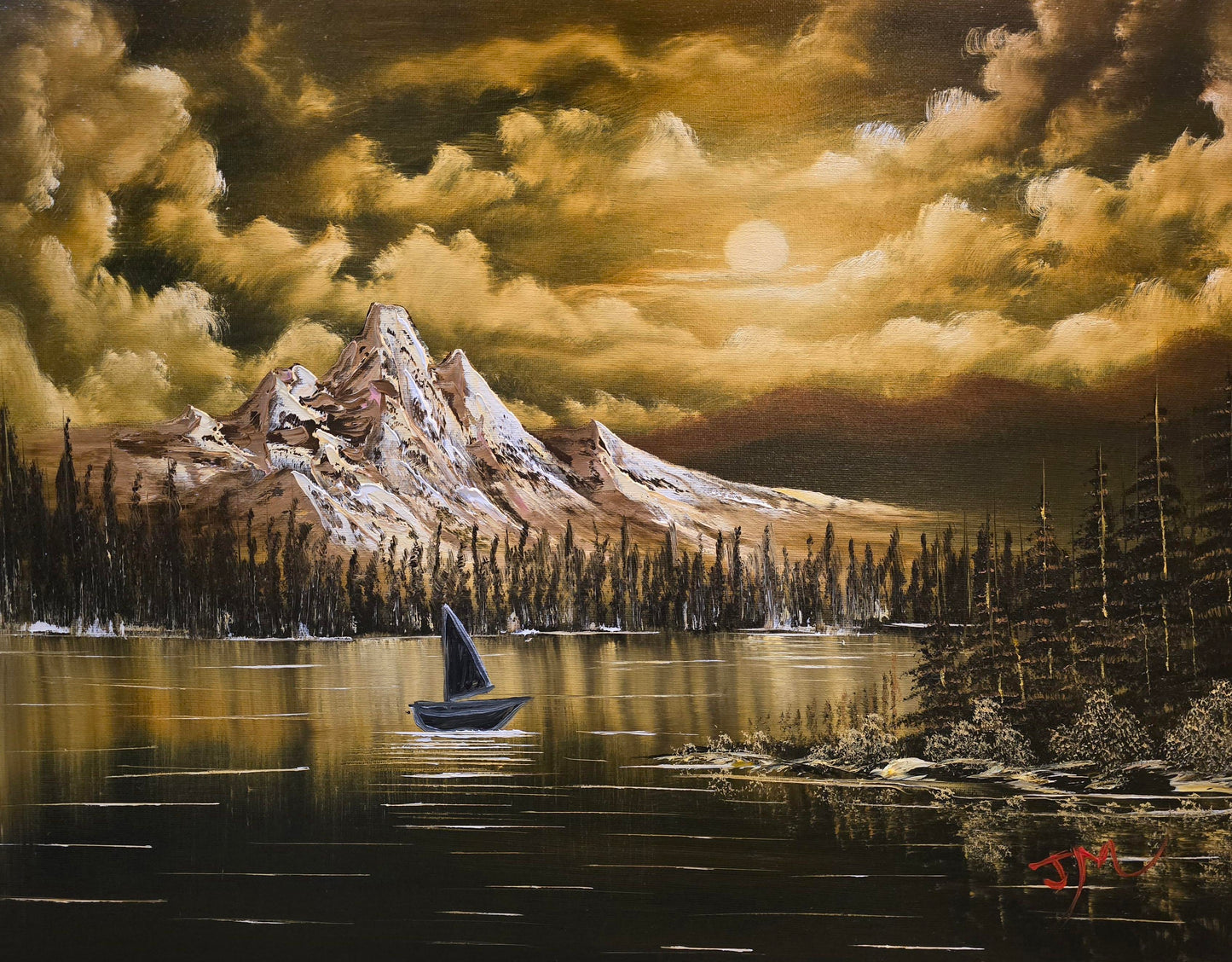 16x20 Golden Mountain
