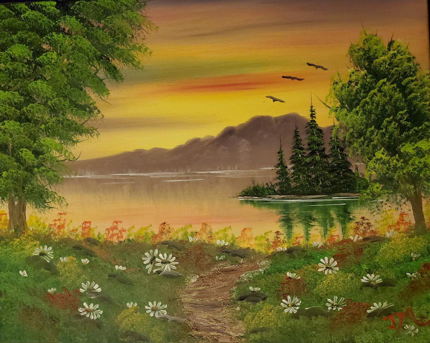 16x20 Daisey's on the trail